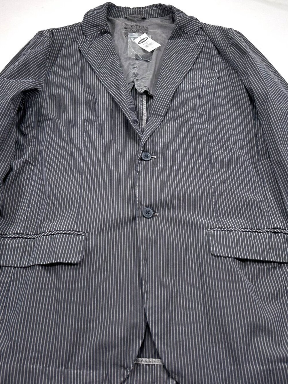 Old Navy Blazer Men's L Grey Stripe 2-Button Jacket Sport Coat Blazer NEW NWT